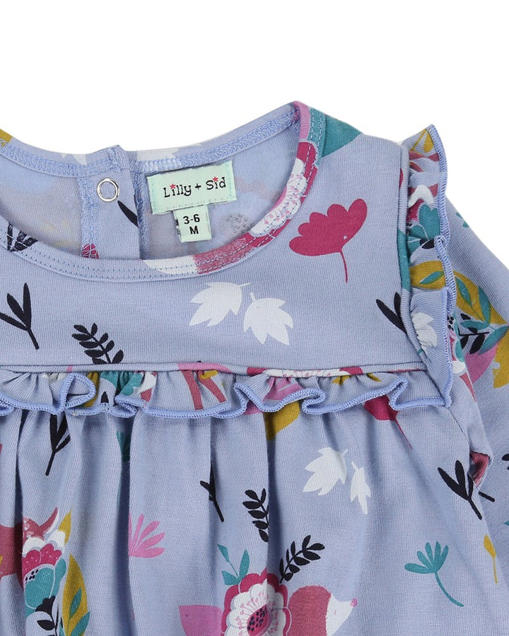organic cotton animal safari dress and red stripe legging set - image 4