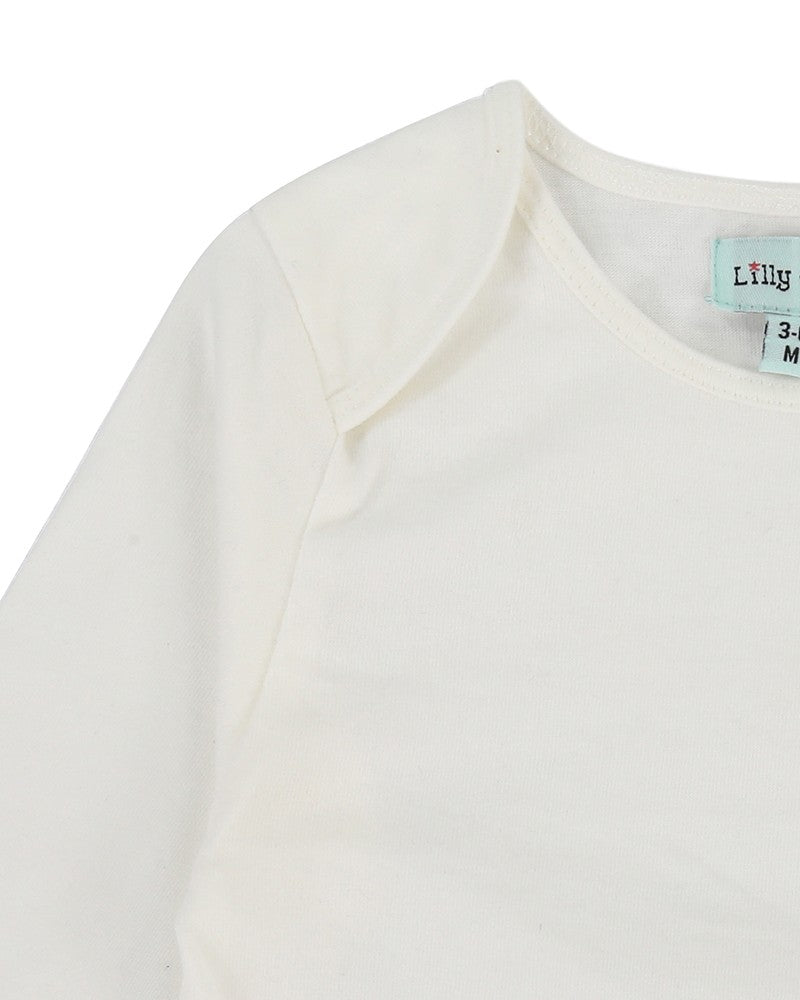 kids full sleeve top in white - image 3
