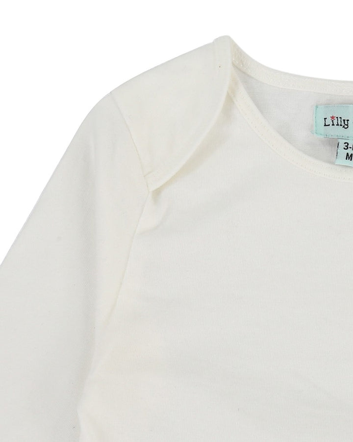 kids full sleeve top in white - image 3