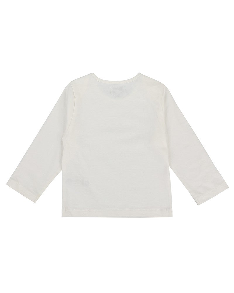 kids full sleeve top in white - image 2