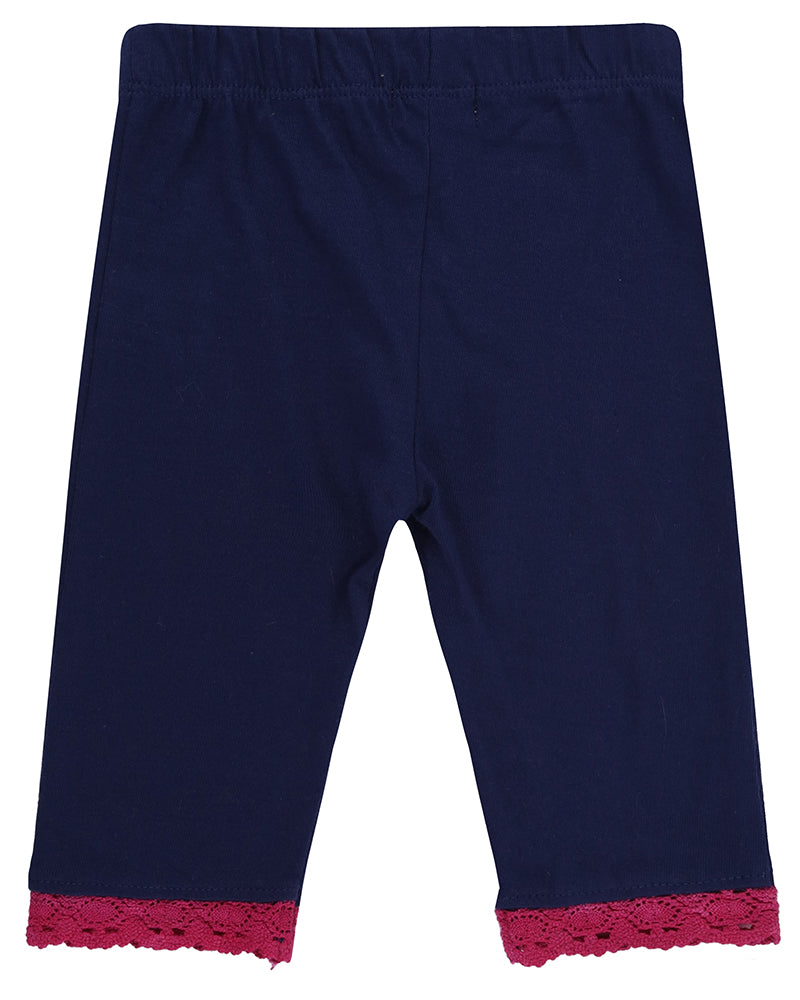 kids lace hem crop leggings - image 2