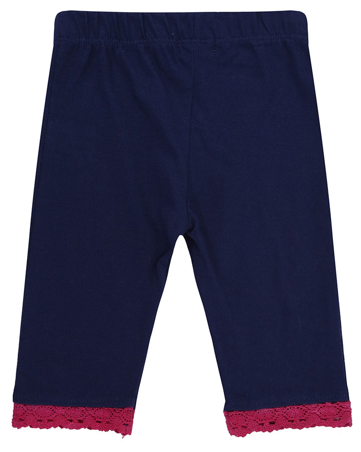 kids lace hem crop leggings - image 2