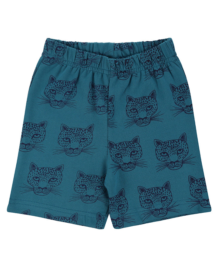 organic cotton Cheetah applique short sleeve top and cheetah print Shorts Set - image 4