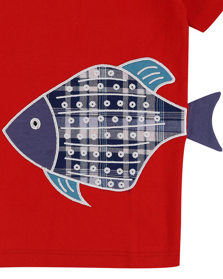 organic cotton 3D fish tail short sleeve t-shirt - image 4