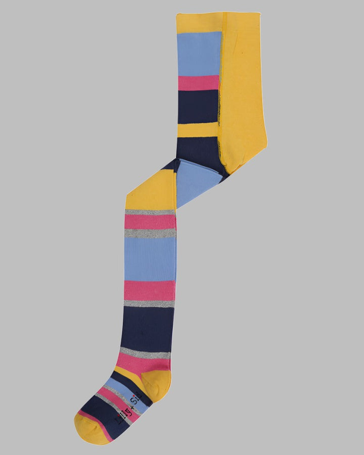 Knitted Design Colorful Stripe Tights