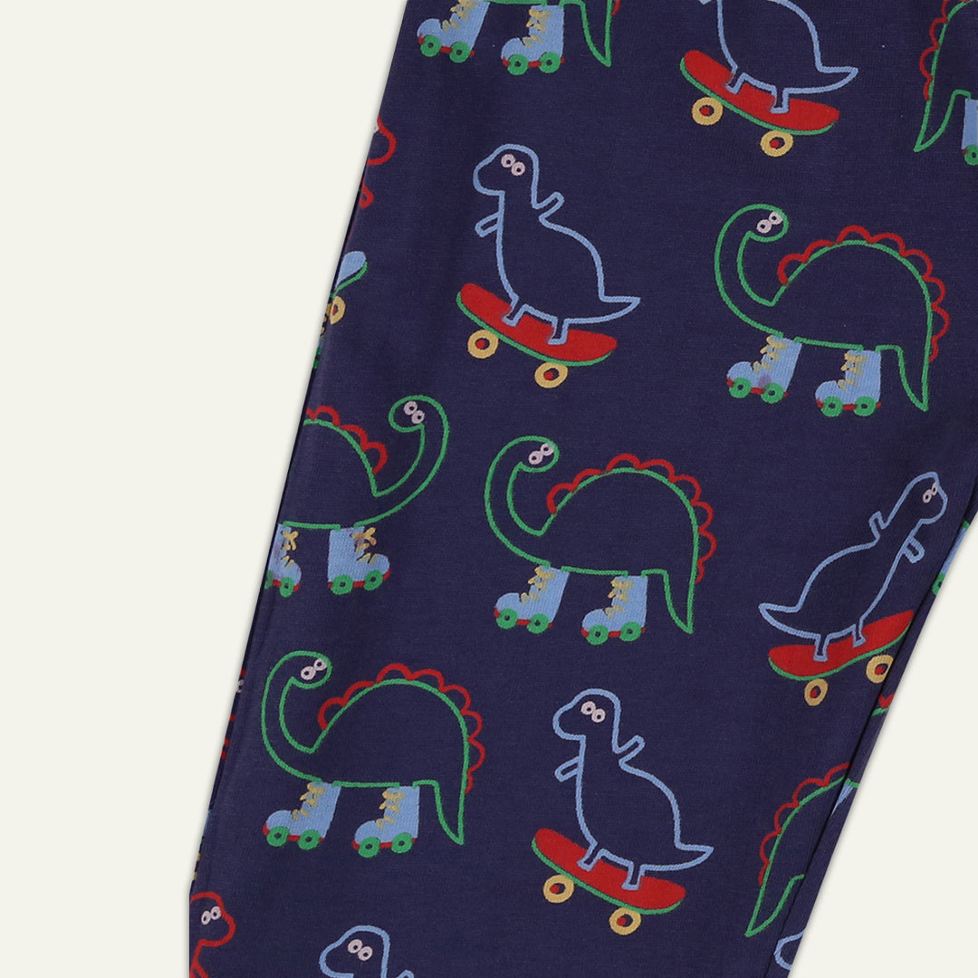 organic cotton dinosaur print and stripe reversible shorts - image 3