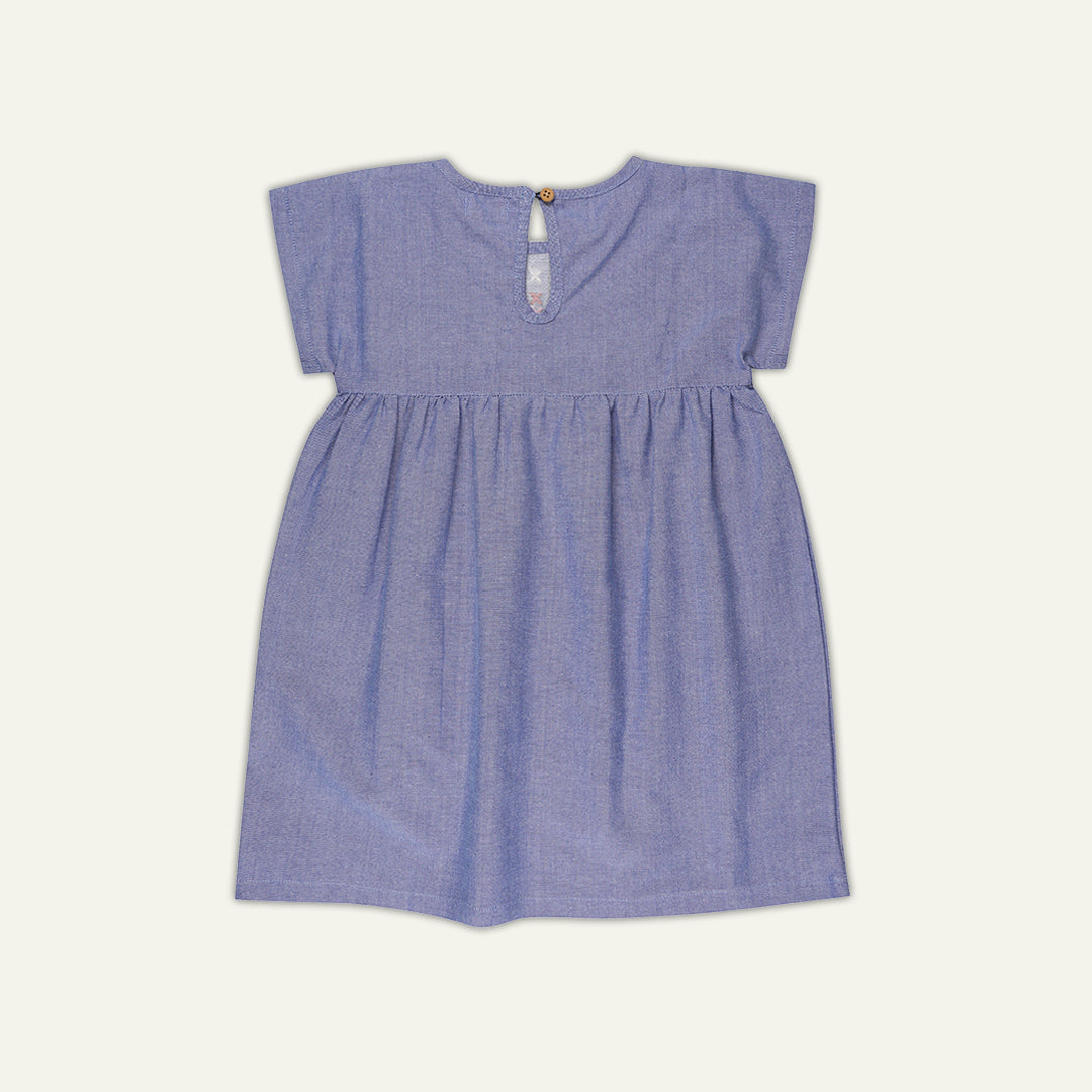 organic cotton embroidered yoke dress - image 3