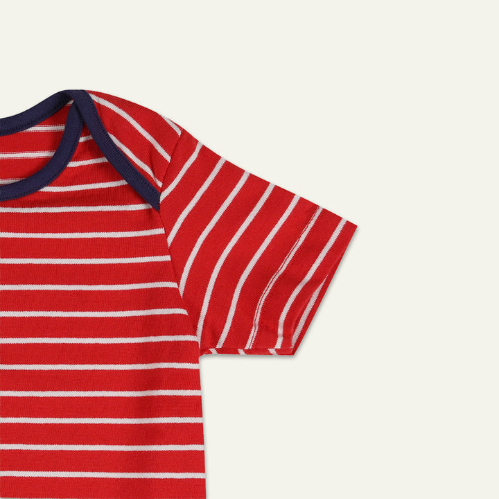 dinosaur print and stripe short sleeve romper - image 4