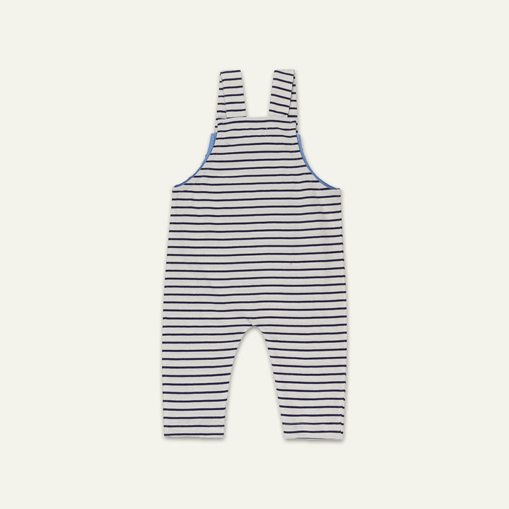 organic cotton navy stripe dungarees - image 3
