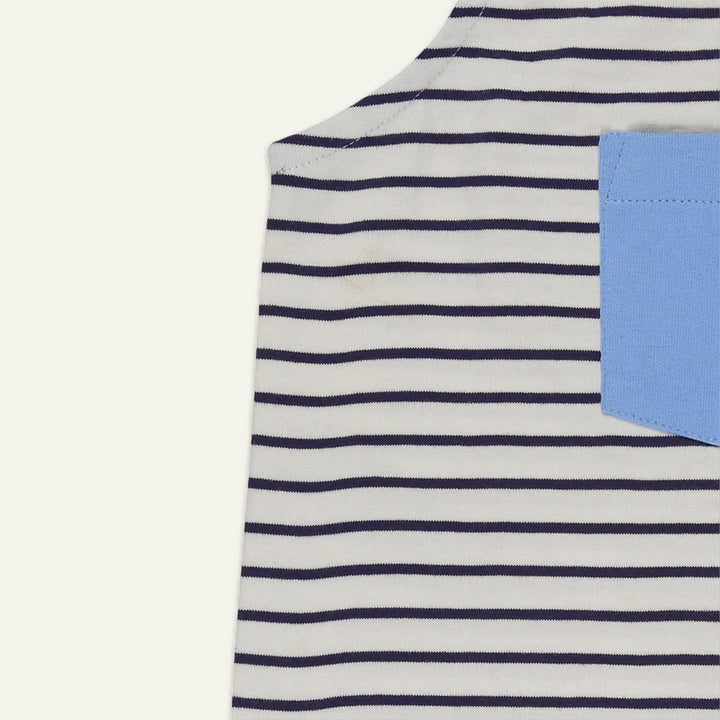 organic cotton navy stripe dungarees - image 4