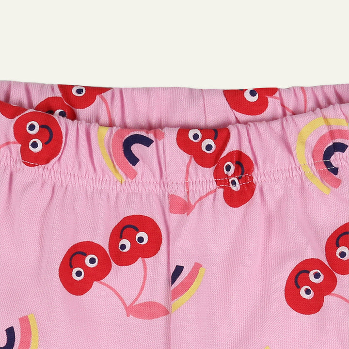 organic cotton stripe top sweet cherry print set - image 3