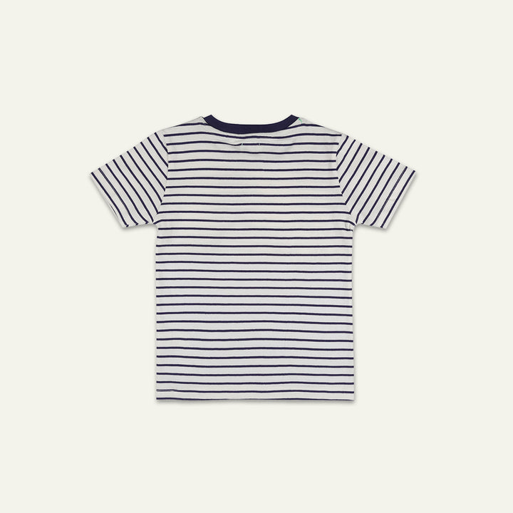 organic cotton patchwork crocodile stripe short sleeve t-shirt - image 2