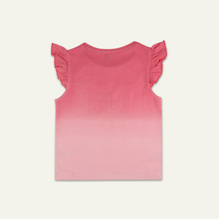 organic cotton dip dye butterfly graphic top - image 2