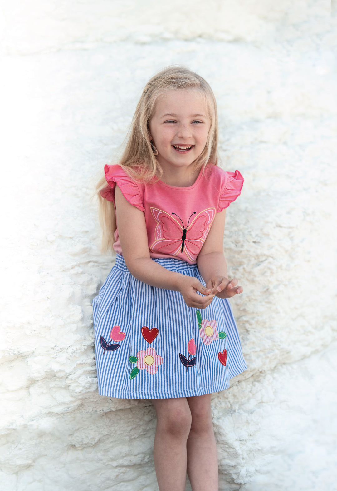 organic cotton dip dye butterfly graphic top - image 4