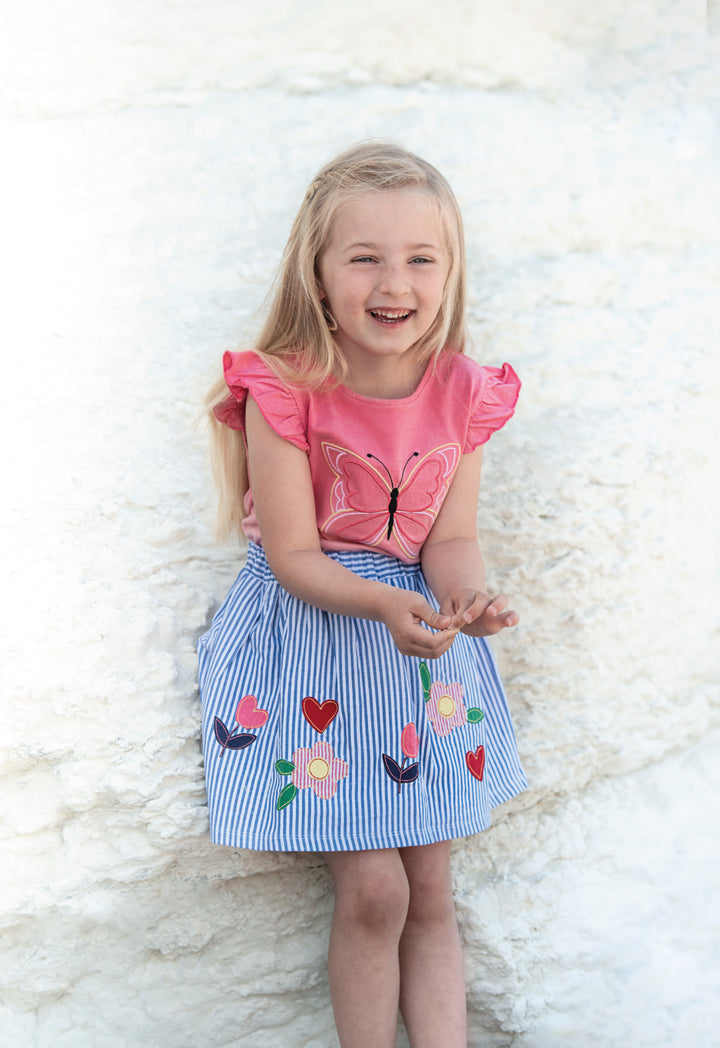 organic cotton dip dye butterfly graphic top - image 4