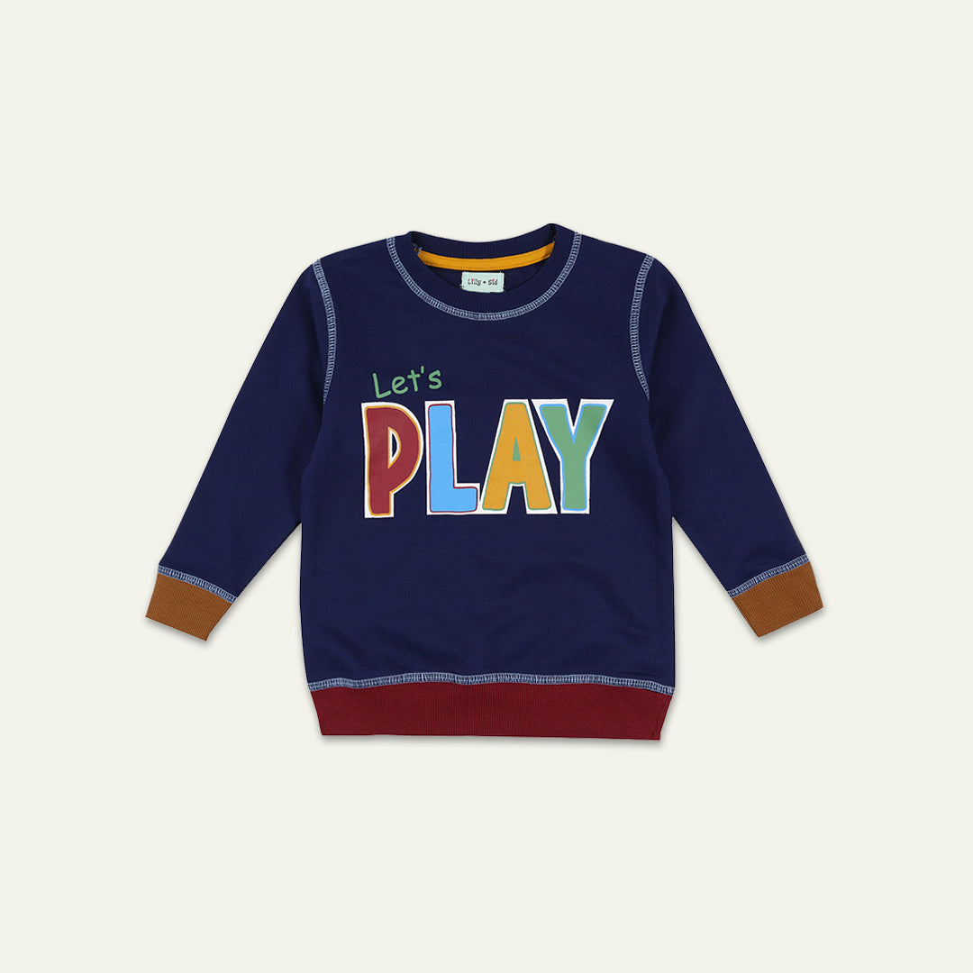 organic cotton graphic print full sleeve sweatshirt - image 1 