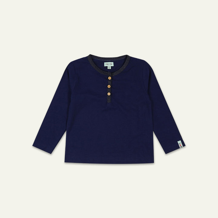 organic cotton 3 pack plain and stripe full sleeve t-shirt - image 2