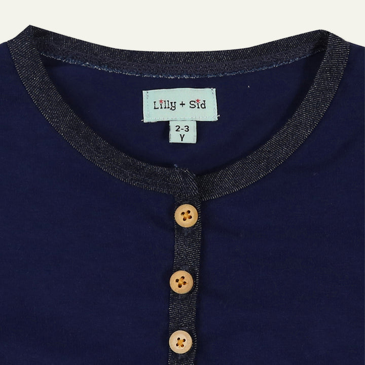 organic cotton 3 pack plain and stripe full sleeve t-shirt - image 3