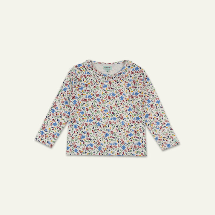 organic cotton 3 pack floral print , stripe and plain full sleeve top - image 2