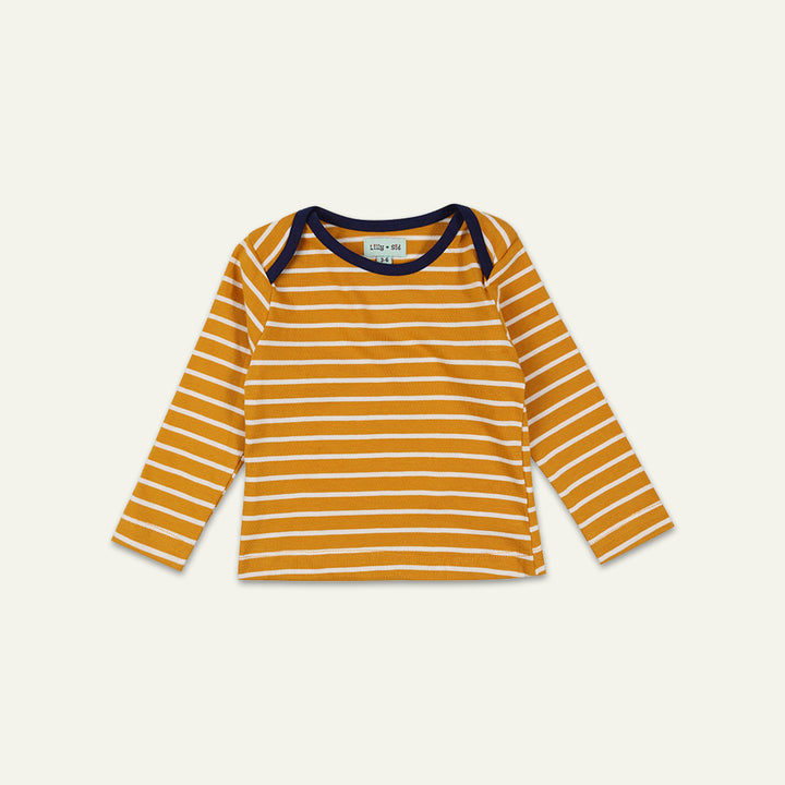 organic cotton car Print romper & yellow stripe full sleeve Top Set - image 4