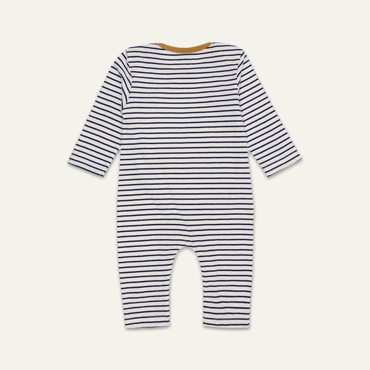 organic cotton applique and stripe romper - image 2