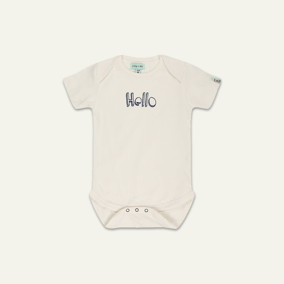 organic cotton print and stripe sleep suit, bodysuit and hat gift set - image 4
