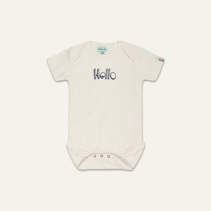 organic cotton print and stripe sleep suit, bodysuit and hat gift set - image 4
