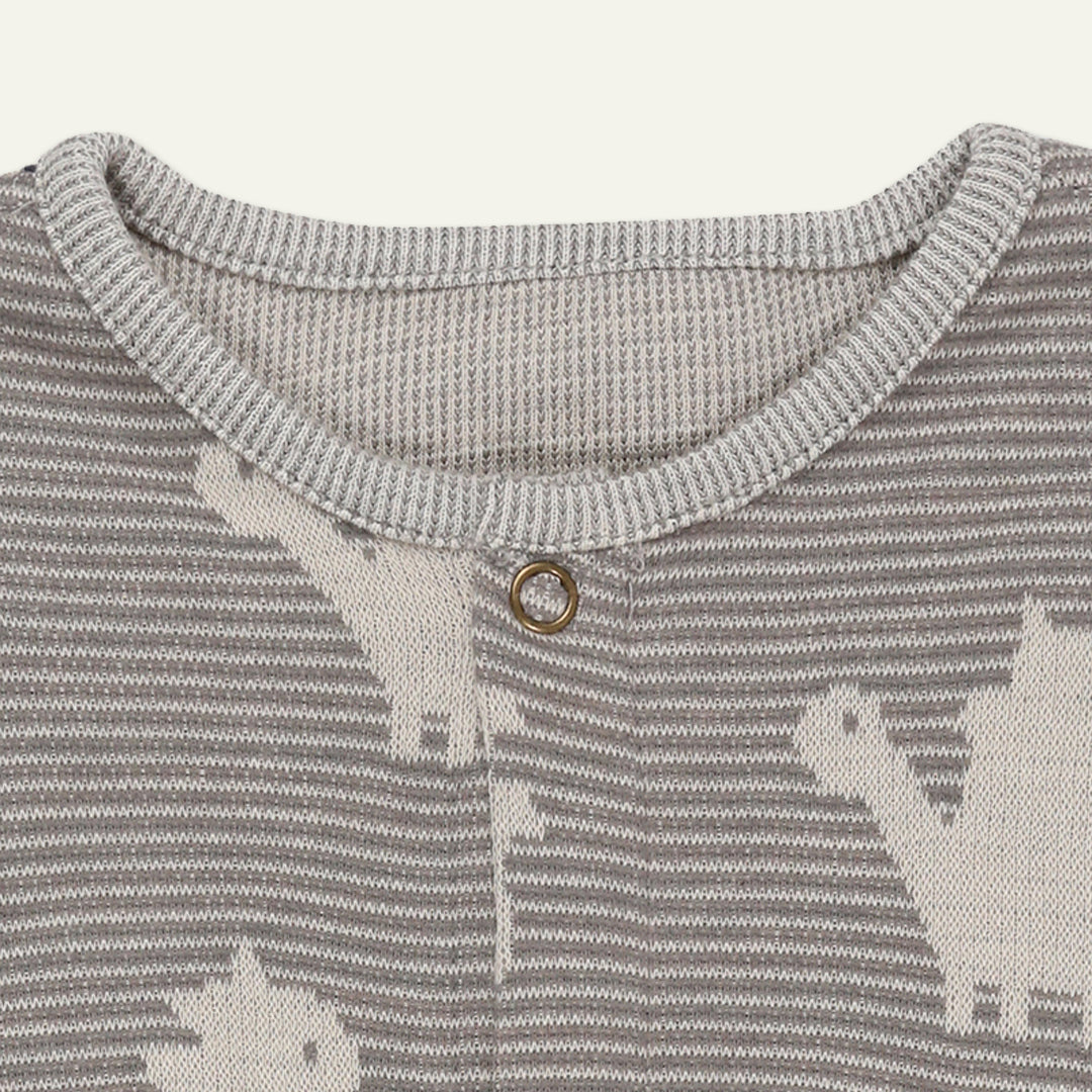 organic cotton dinosaur print reversible romper - image 5