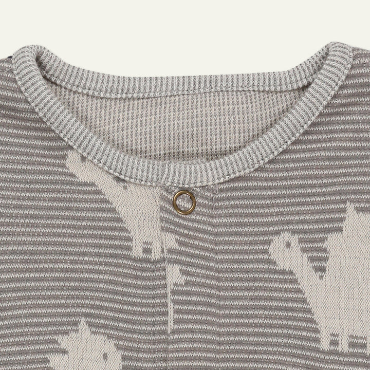 organic cotton dinosaur print reversible romper - image 5
