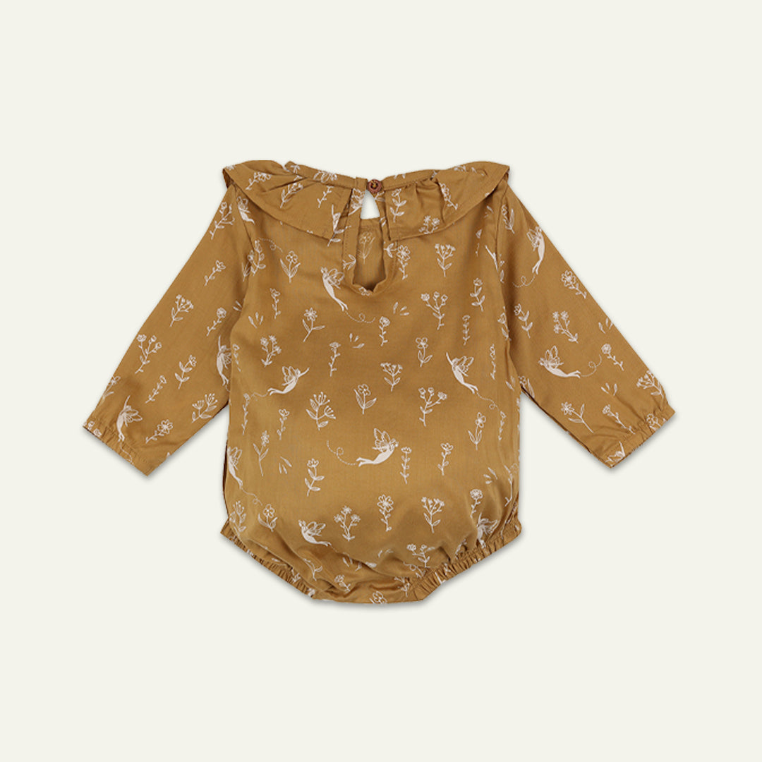 organic cotton FAIRY BUBBLE print frill neckline ROMPER - image 3