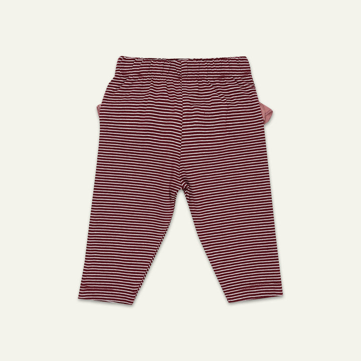 organic cotton fairy print full sleeve top and stripe legging set - image 4