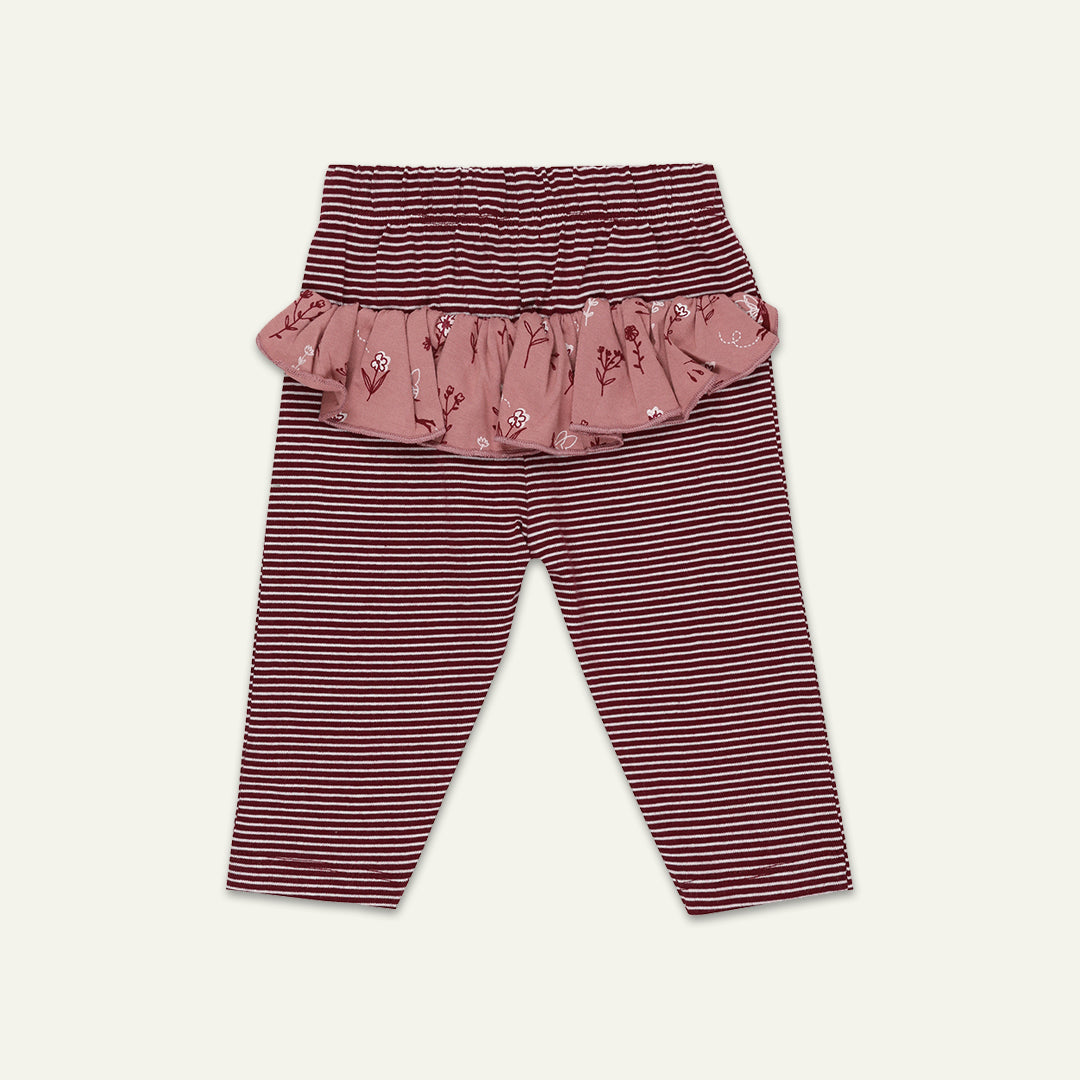 organic cotton fairy print full sleeve top and stripe legging set - image 3