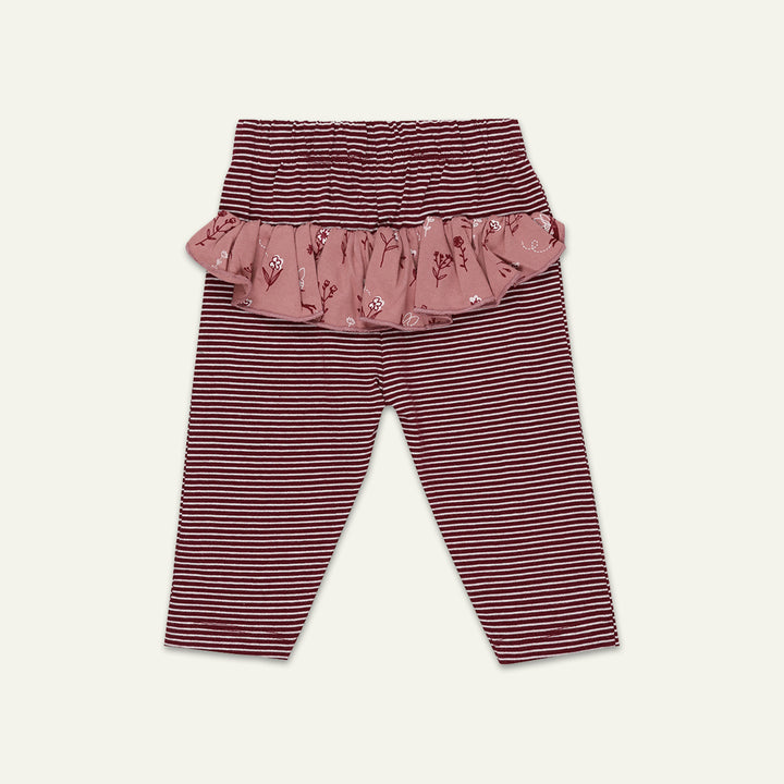 organic cotton fairy print full sleeve top and stripe legging set - image 3