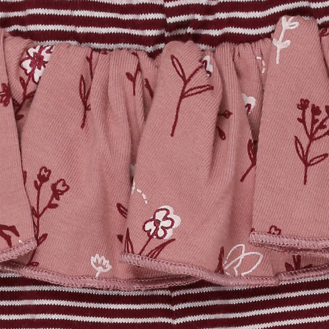 organic cotton fairy print full sleeve top and stripe legging set - image 2