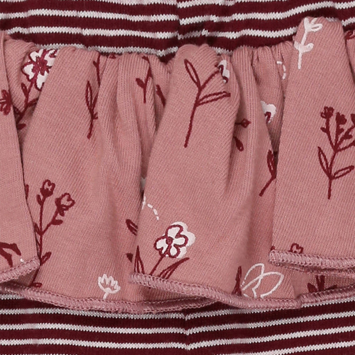 organic cotton fairy print full sleeve top and stripe legging set - image 2