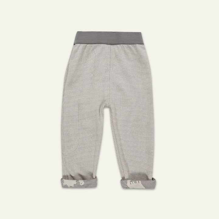 organic cotton dinosaur reversible joggers with pocket - image 2
