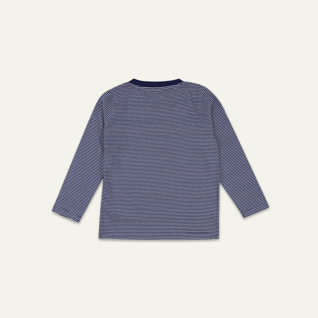 organic cotton dinosaur and stripe print long sleeve top - image 3