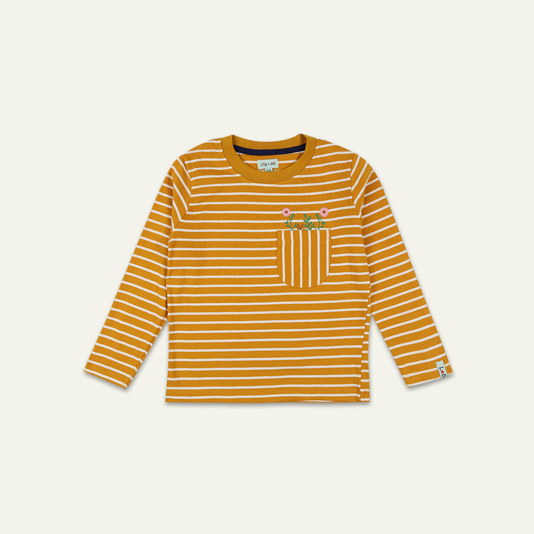 organic cotton full sleeve stripe top - image 1