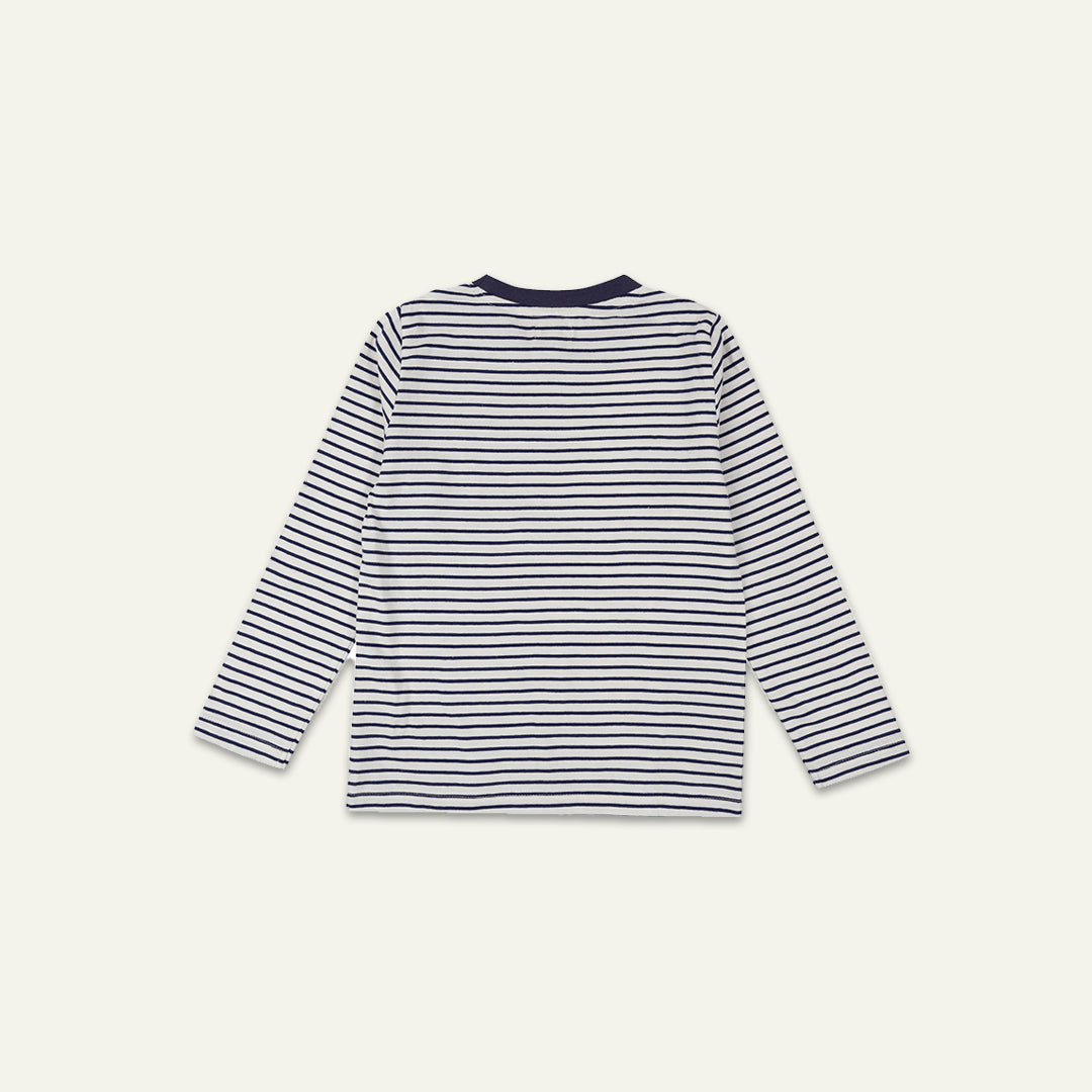 organic cotton mice applique and stripe full sleeve top - image 3