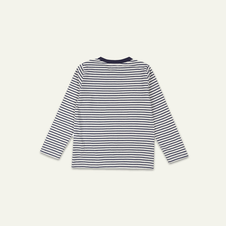 organic cotton mice applique and stripe full sleeve top - image 3