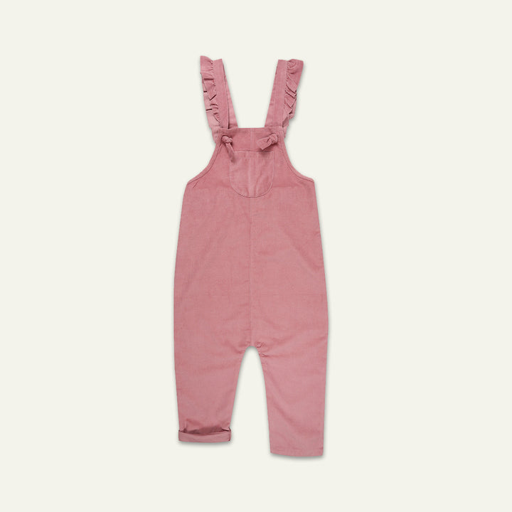 organic cotton pink plain sleeveless dungarees - image 1