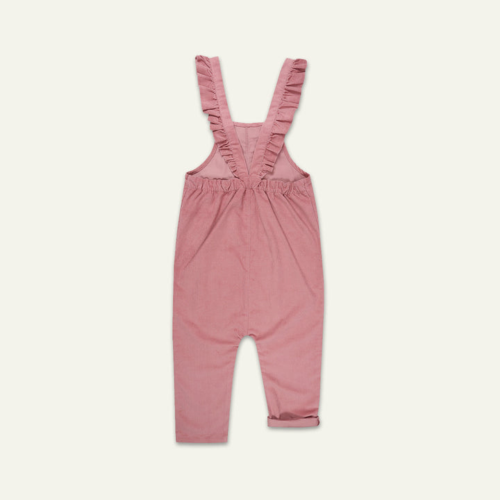 organic cotton pink plain sleeveless dungarees - image 2
