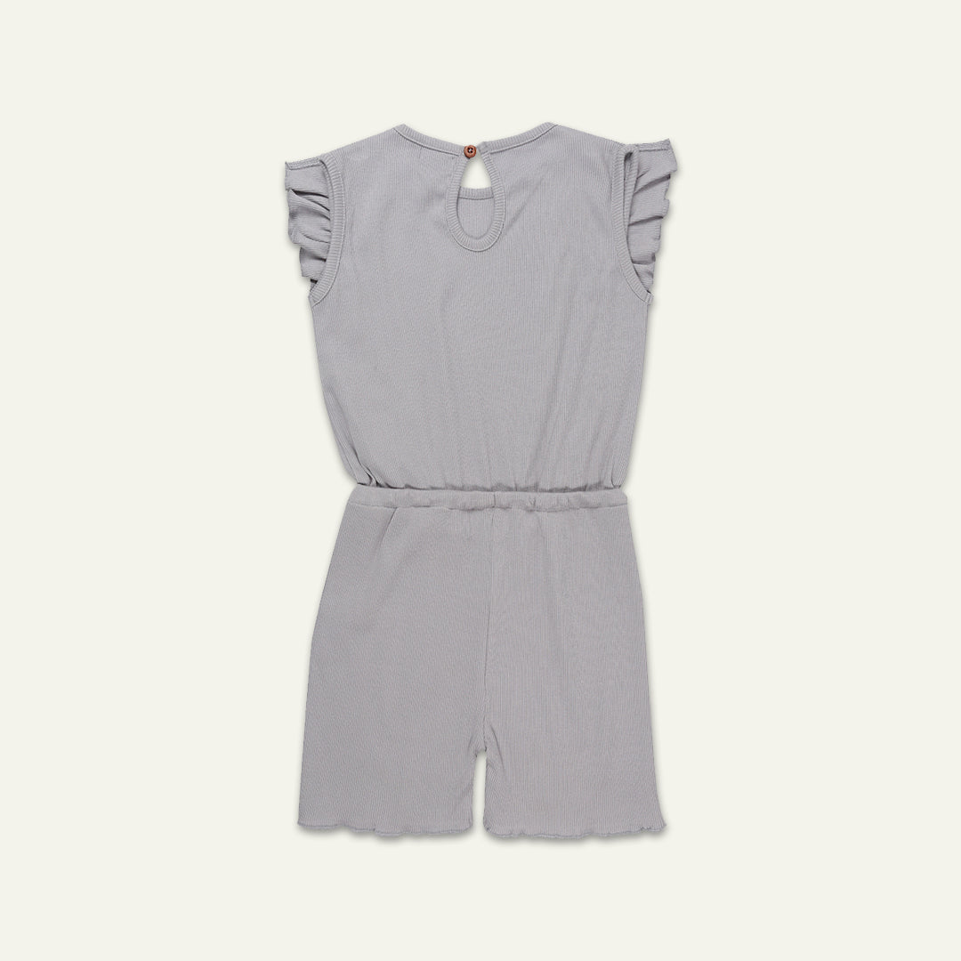 organic cotton rib frill playsuit - image 3