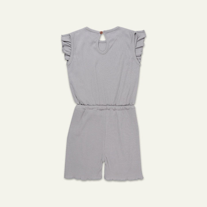 organic cotton rib frill playsuit - image 3