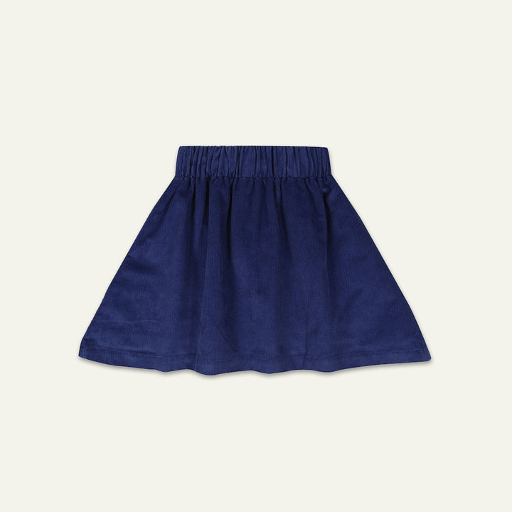 organic cotton corduroy floral APPLIQUE on the hem SKIRT - image 4