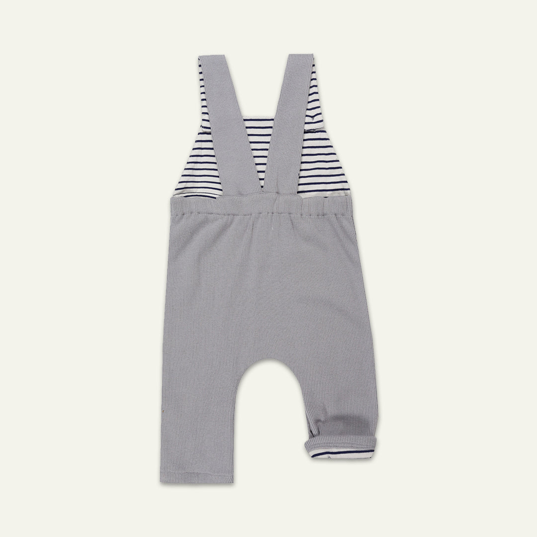 organic cotton rib dungaree - image 3