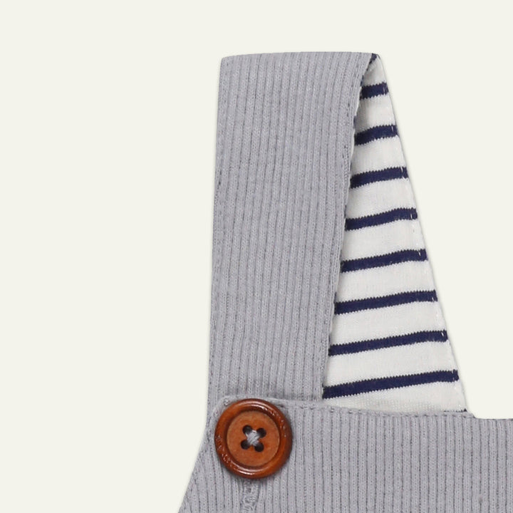 organic cotton rib dungaree - image 2