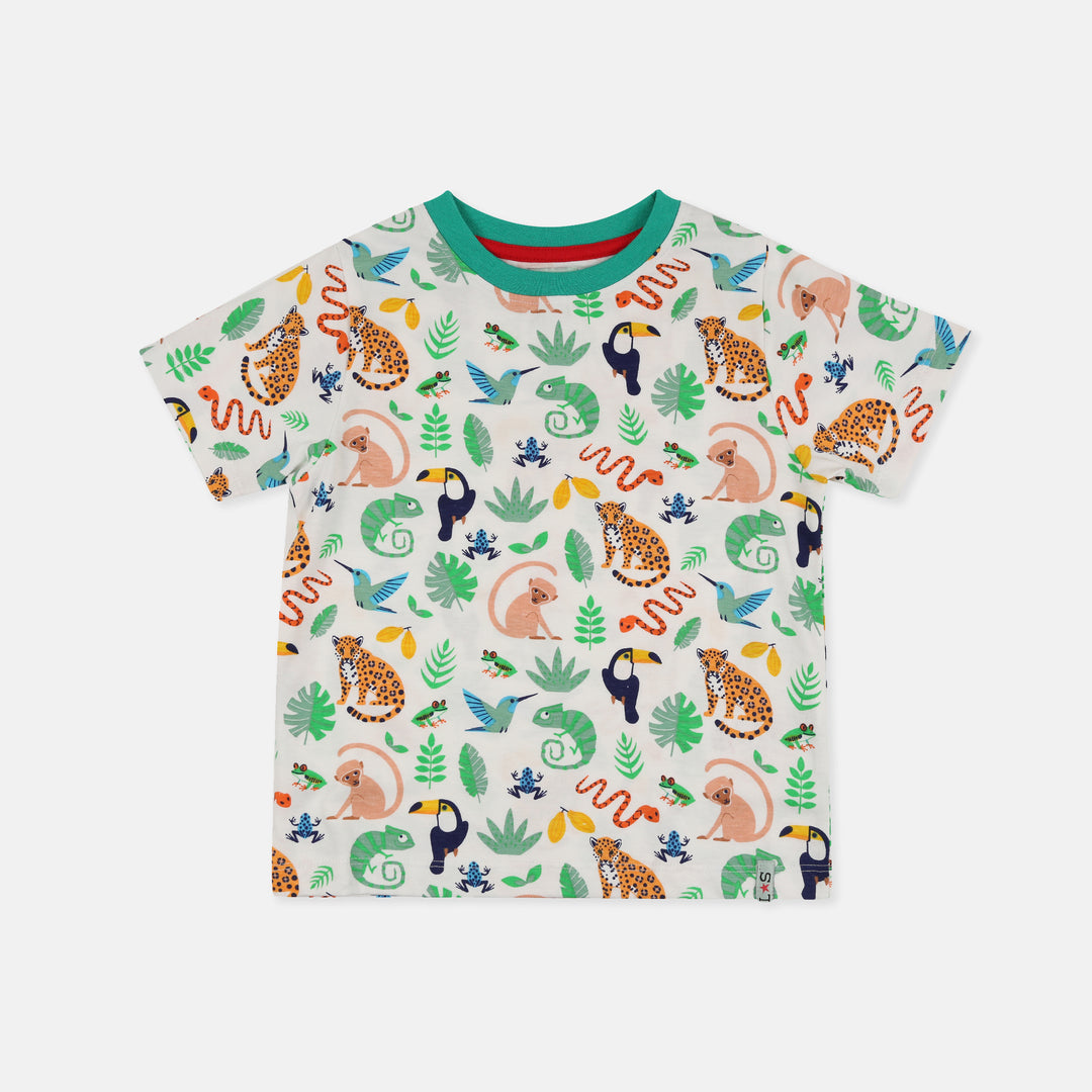 Kids T-shirt with animals print