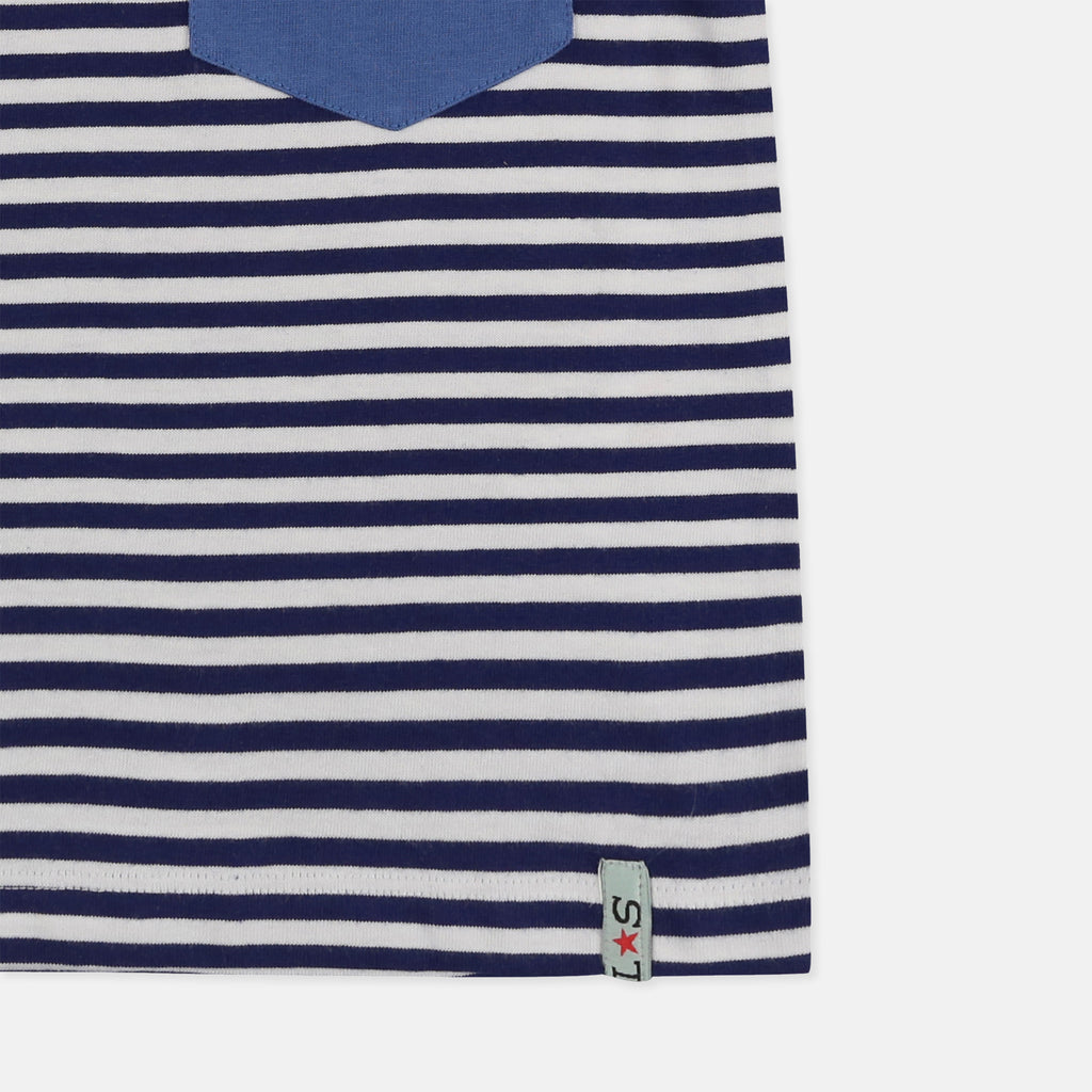White and Blue striped children's t-shirt