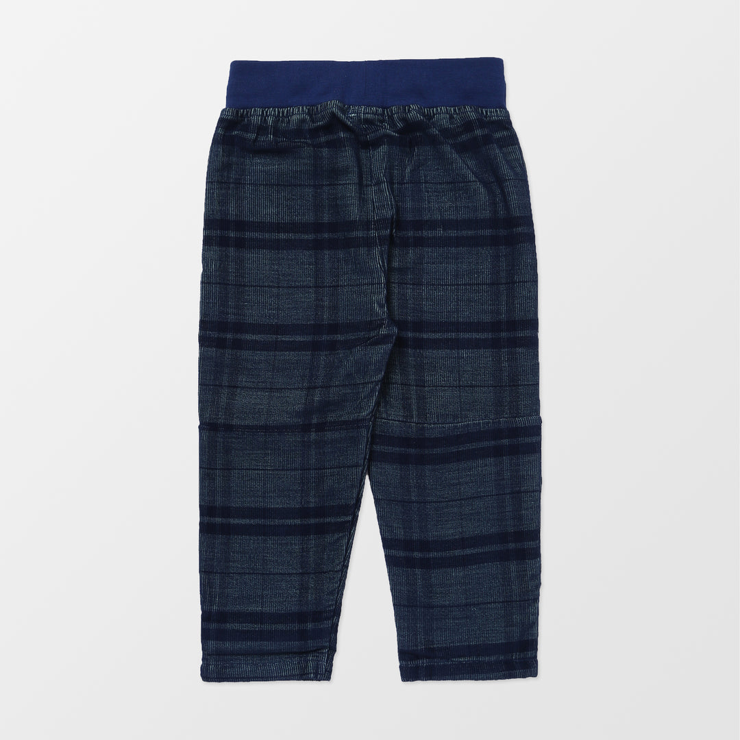 Eco friendly check kids trousers